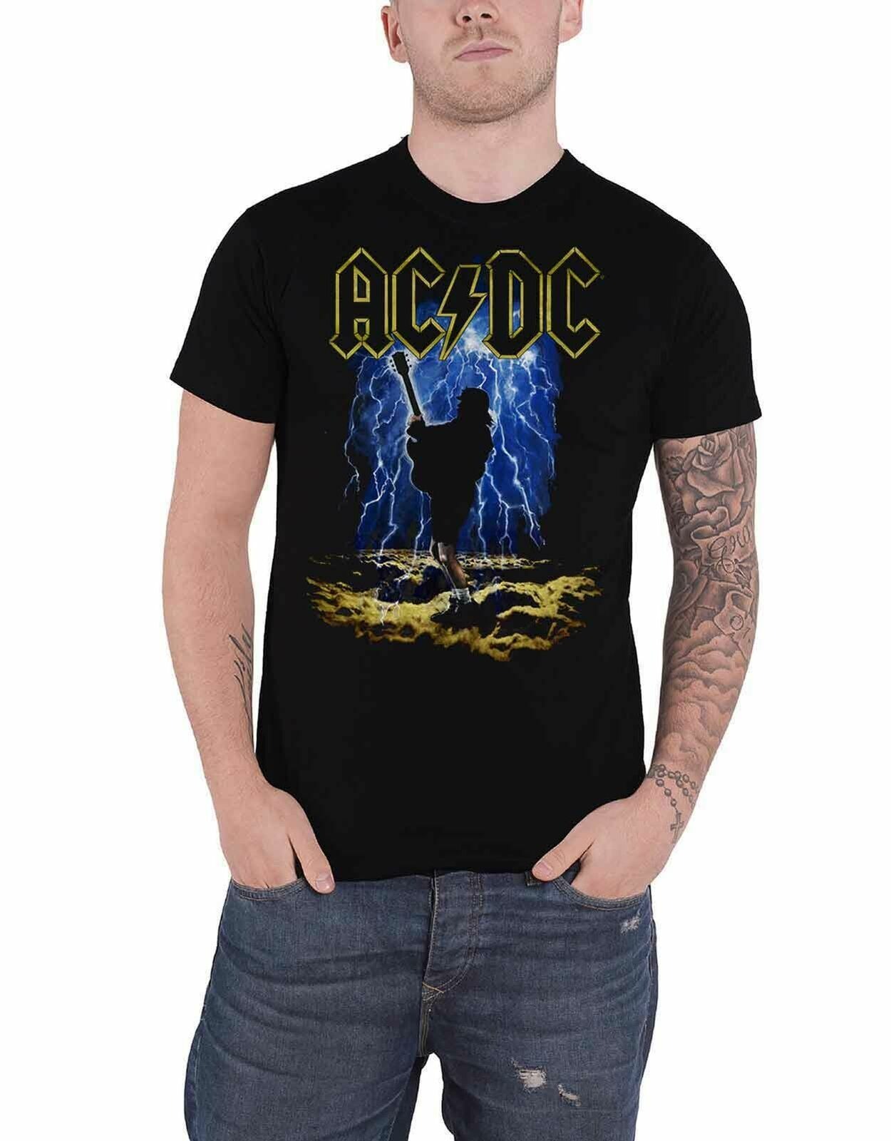 New Men's AC DC T Shirt Highway To Hell Band Logo Official Black