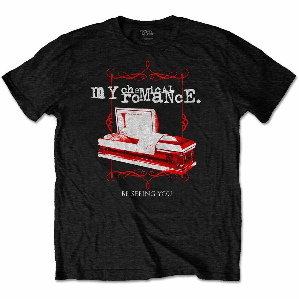 New My CHEMICAL ROMANCE Be SEEING YOU COFFIN MENS T-SHIRT