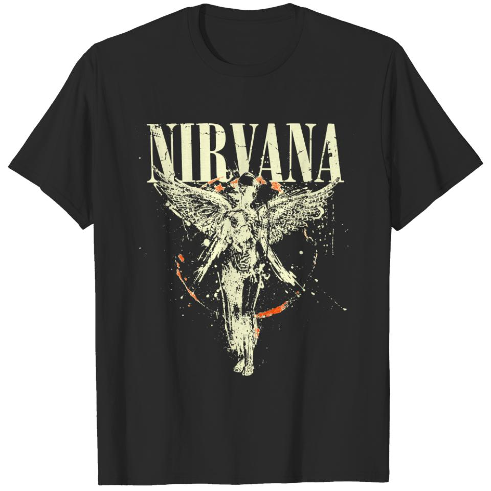 New Nirvana In Utero Album 1993 Grunge Black Vintage Shirt