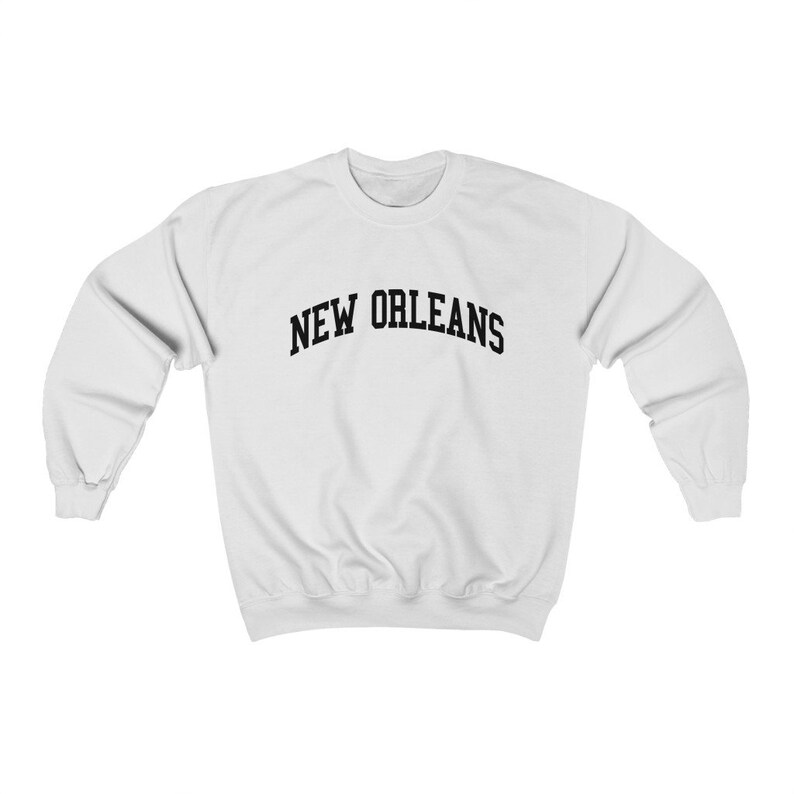 New Orleans Louisiana Collegiate Style Crewneck Sweatshirt New Orleans Unisex Pullover