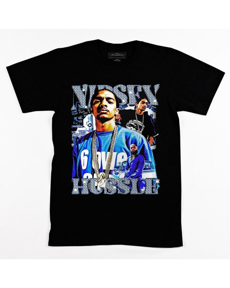 Nipsey Hussle Blue Bling Tee - Black