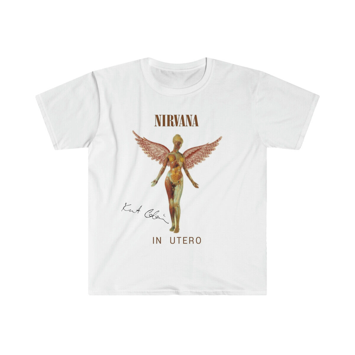 Nirvana , nirvana shirt , nirvana t shirt , t shirt , with signature