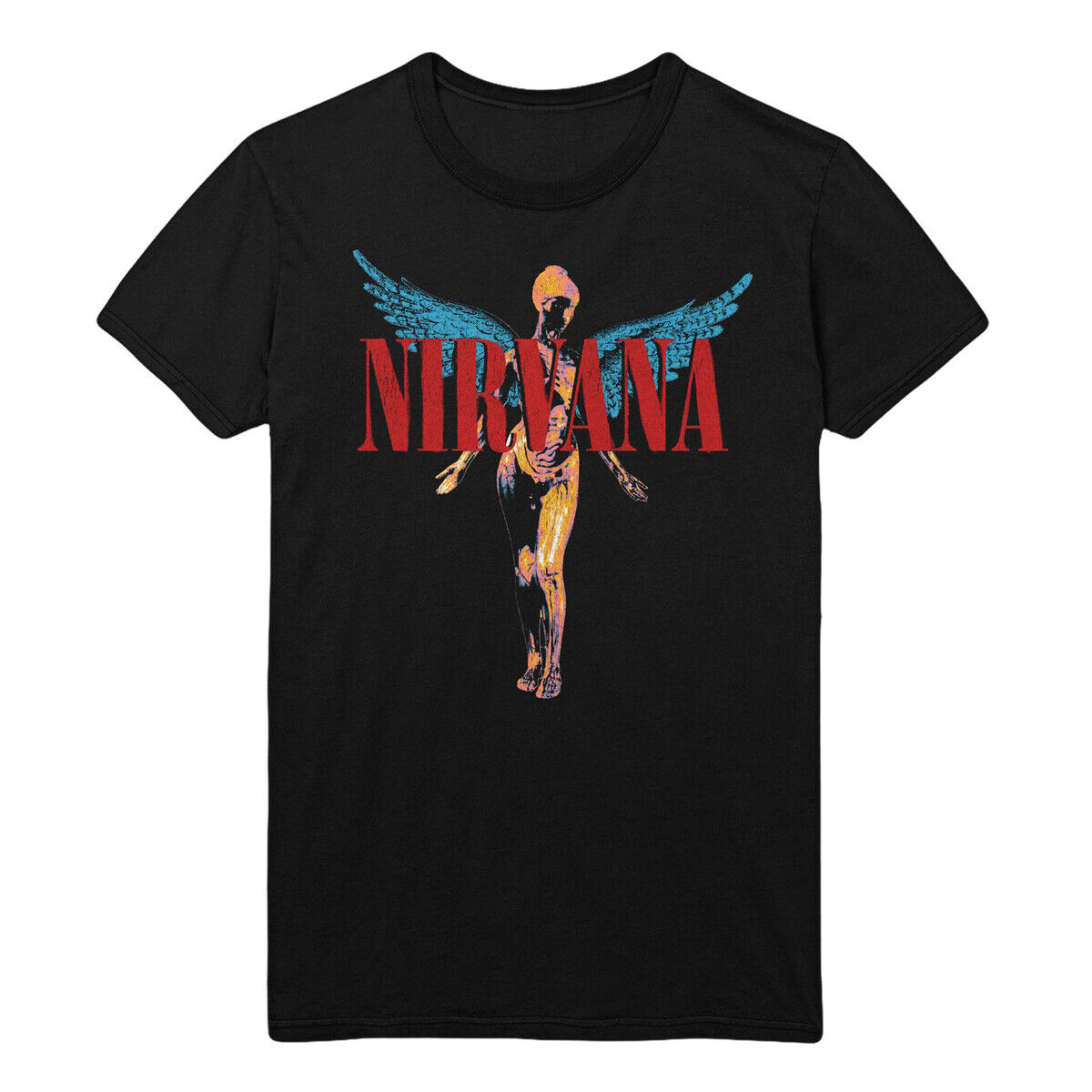 Nirvana T-Shirt Angelic In Utero Band Official Black New