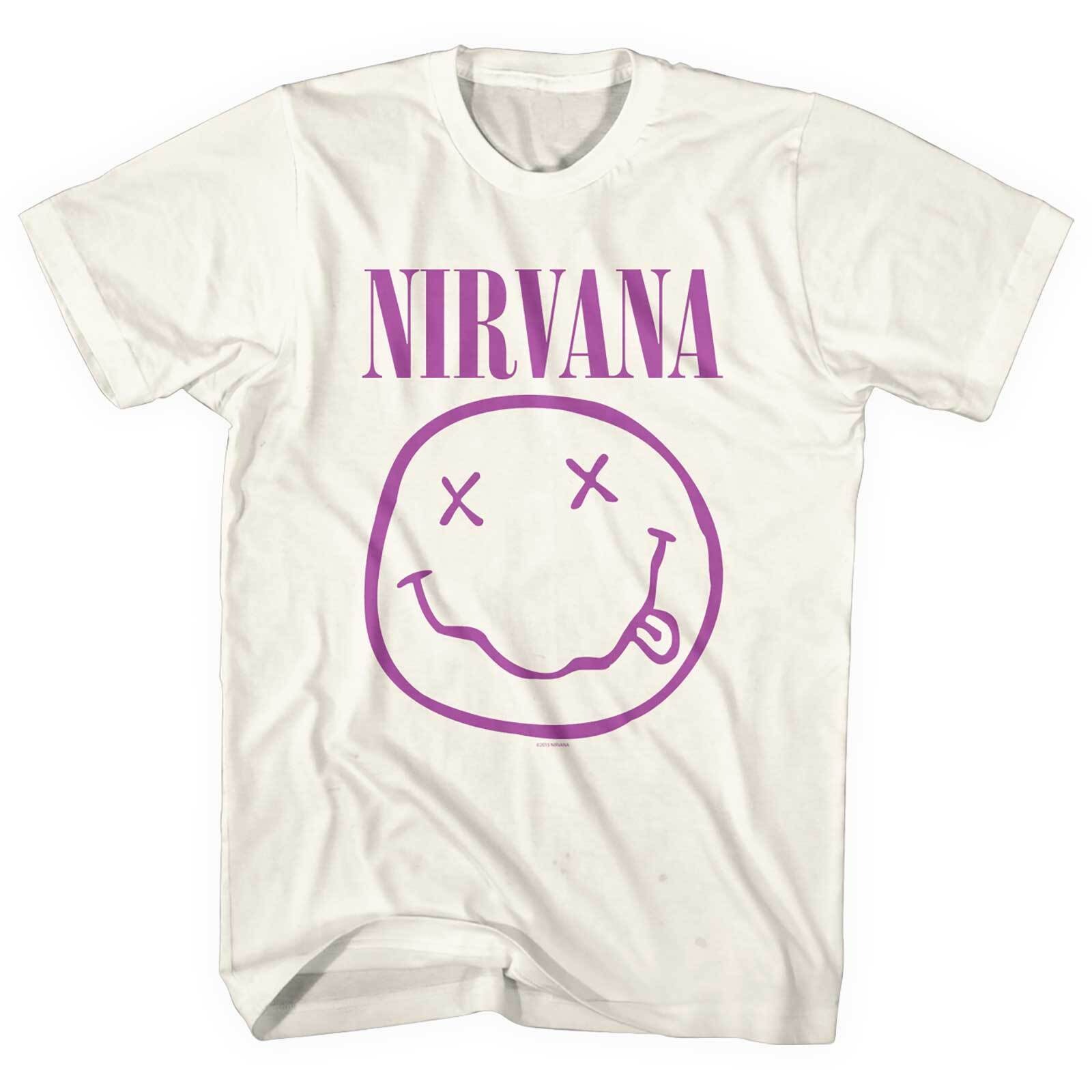 Nirvana Unisex T-Shirt Purple Happy Face