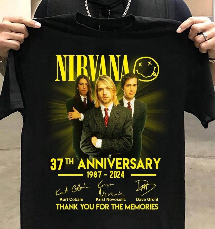 Nirvana band 37th anniversary vintage shirt 1987 2024 classic t-shirt