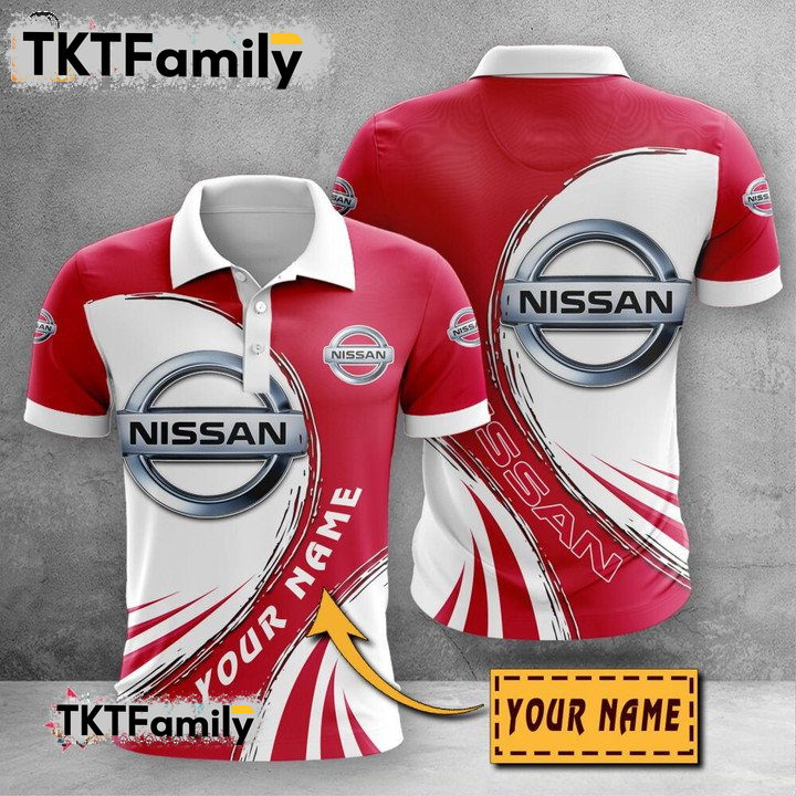 Nissan Custom Name 3D Polo Shirt TKT Familys