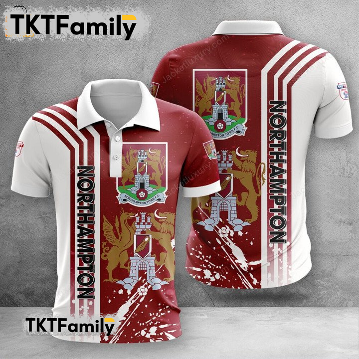 Northampton Town F.C 3D Polo Shirt TKT Familys