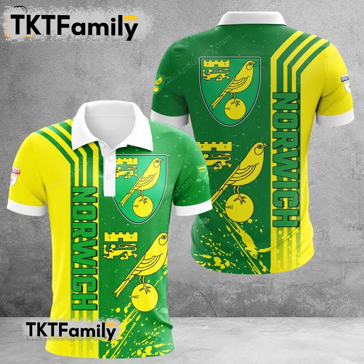 Norwich City 3D Polo Shirt TKT Familys