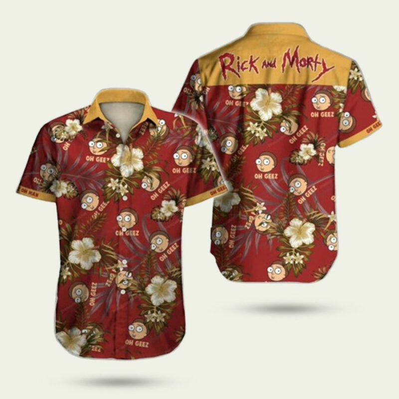 OH GEEZ RICK AND MORTY HAWAIIAN SHIRT