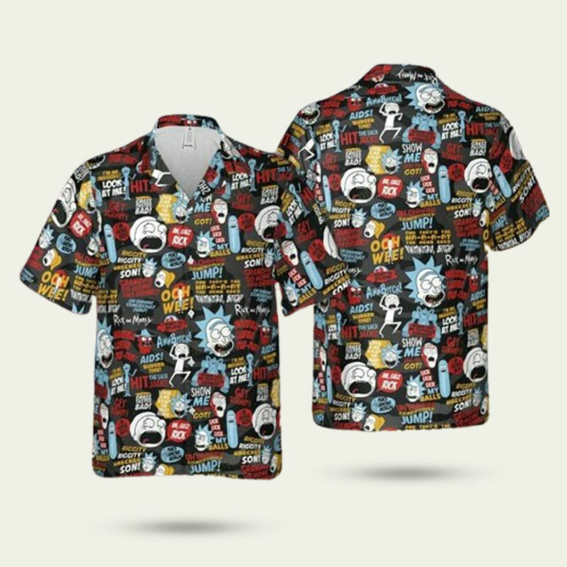 OOH WEE RICK AND MORTY VINTAGE HAWAIIAN SHIRT