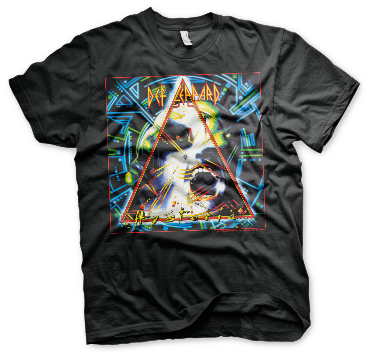 Official Licensed Def Leppard  Hysteria Album Cover Men's Unisex T-Shirt