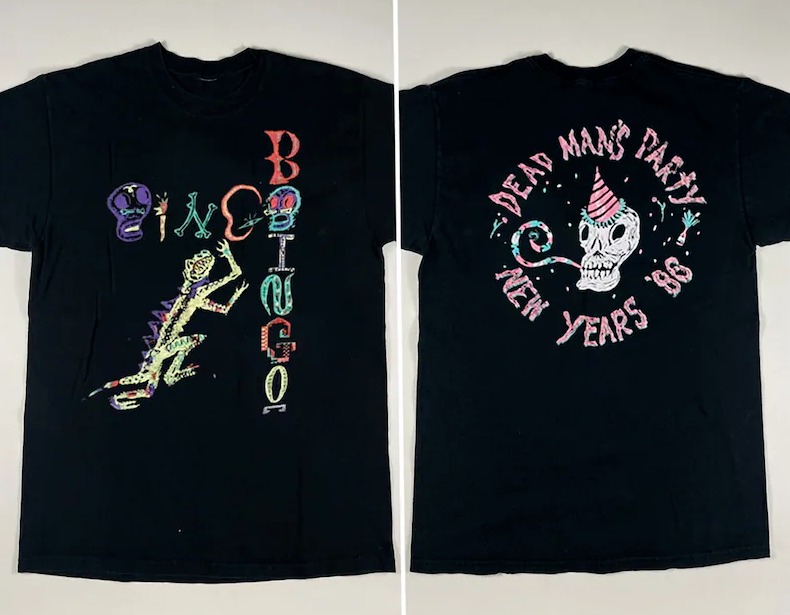 Oingo Boingo Dead Man's Party New Year '86 T-Shirt 2 Sides