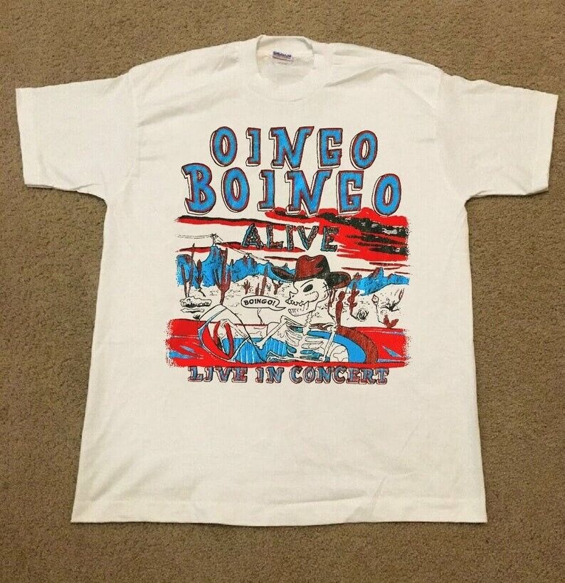 Oingo Boingo Live in Concert 80's White T-Shirt