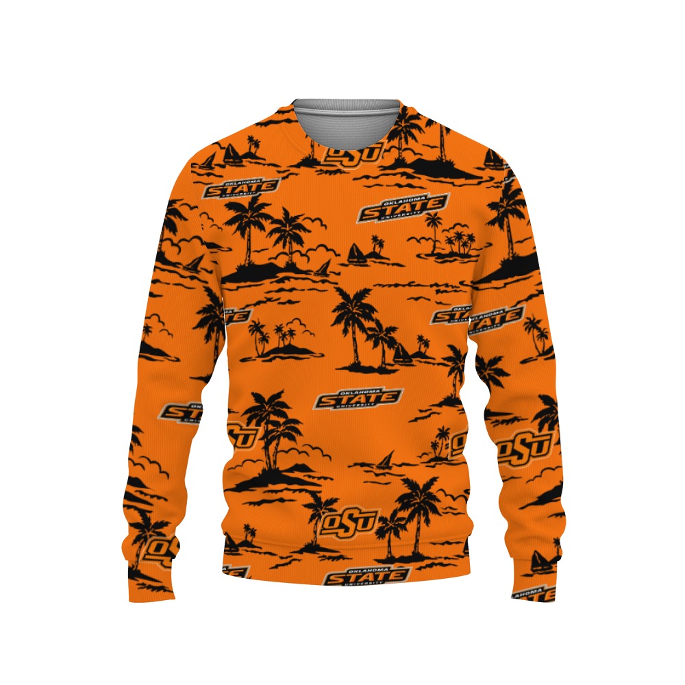 Oklahoma State Cowboys Hawaiian Aloha Hawaii Beach-3D Sweatshirt