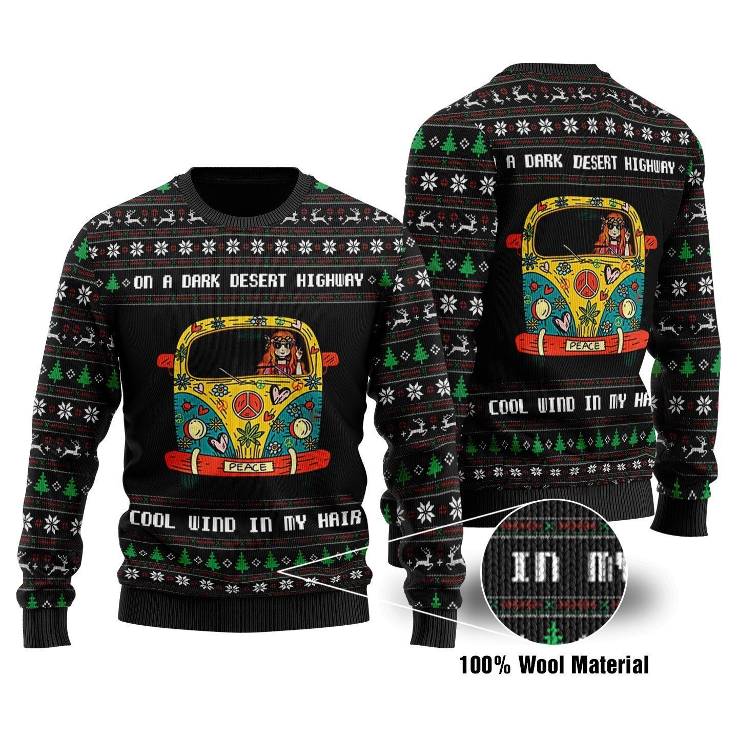 On A Dark Desert Highway Ugly Christmas Sweater