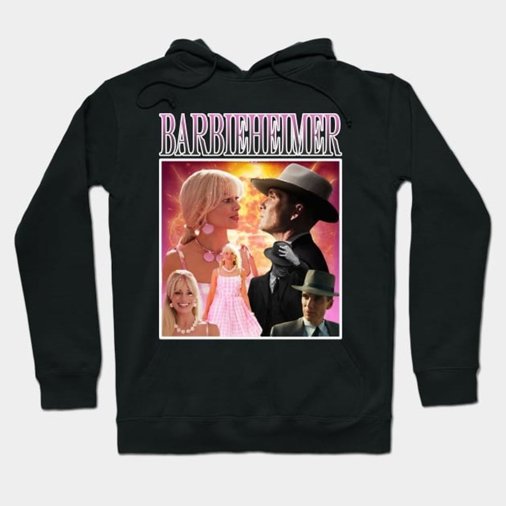 Oppenheimer Barbie Movie Fan Collage Hoodie