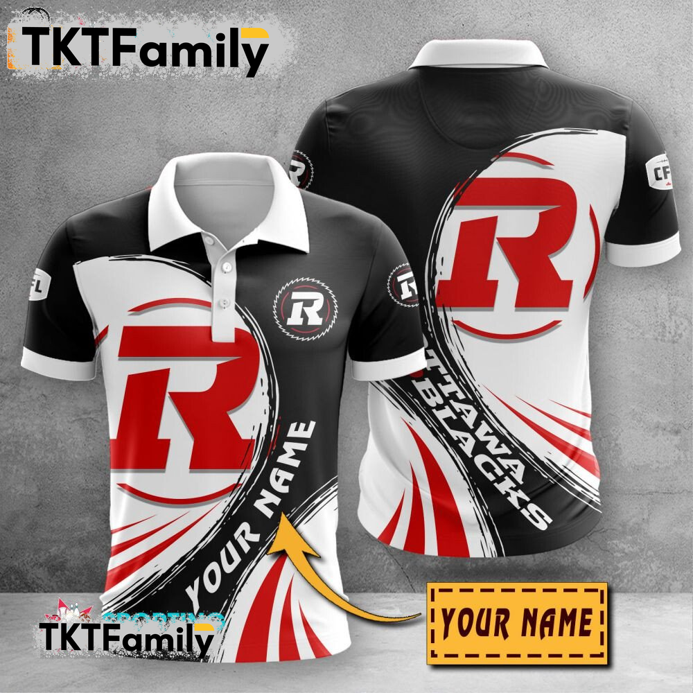 Ottawa Redblacks Custom Name 3D Polo Shirt TKT Familys