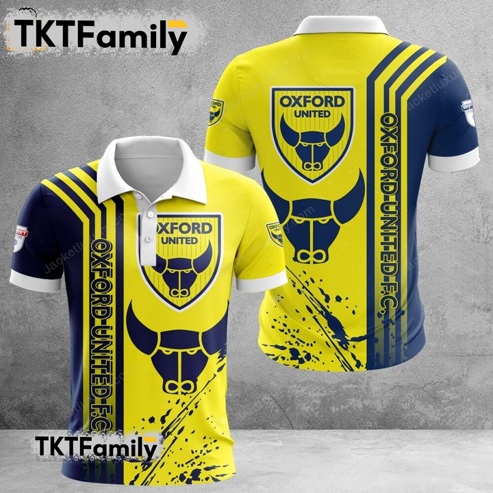 Oxford United F.C 3D Polo Shirt TKT Familys