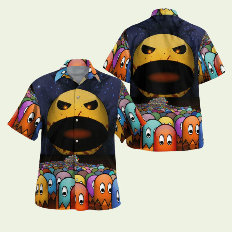 PAC MAN GAME ANNIVERSARY HAWAIIAN SHIRT