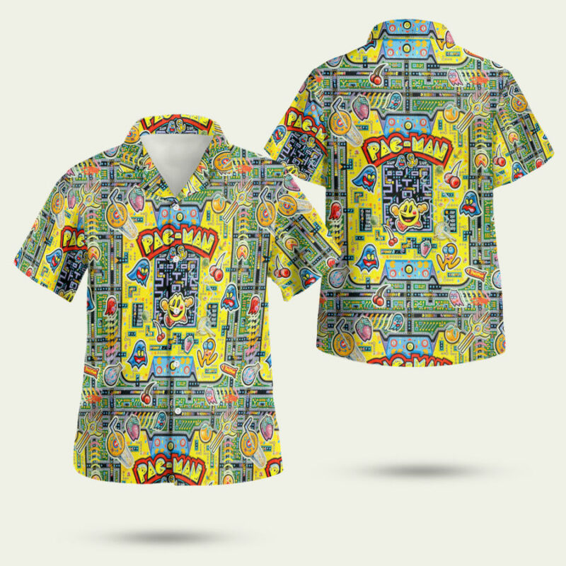 PAC MAN HAWAIIAN SHIRT