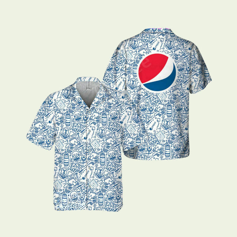 PEPSI DOODLE ART ALOHA HAWAIIAN SHIRT