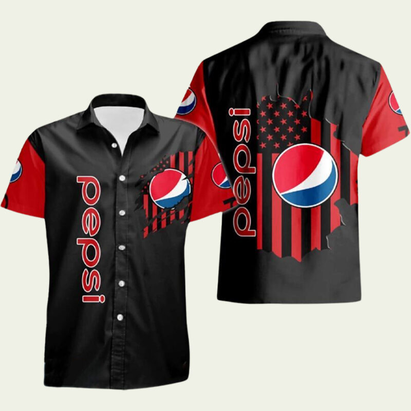 PEPSI LOGO BRAND RETRO HAWAIIAN SHIRT