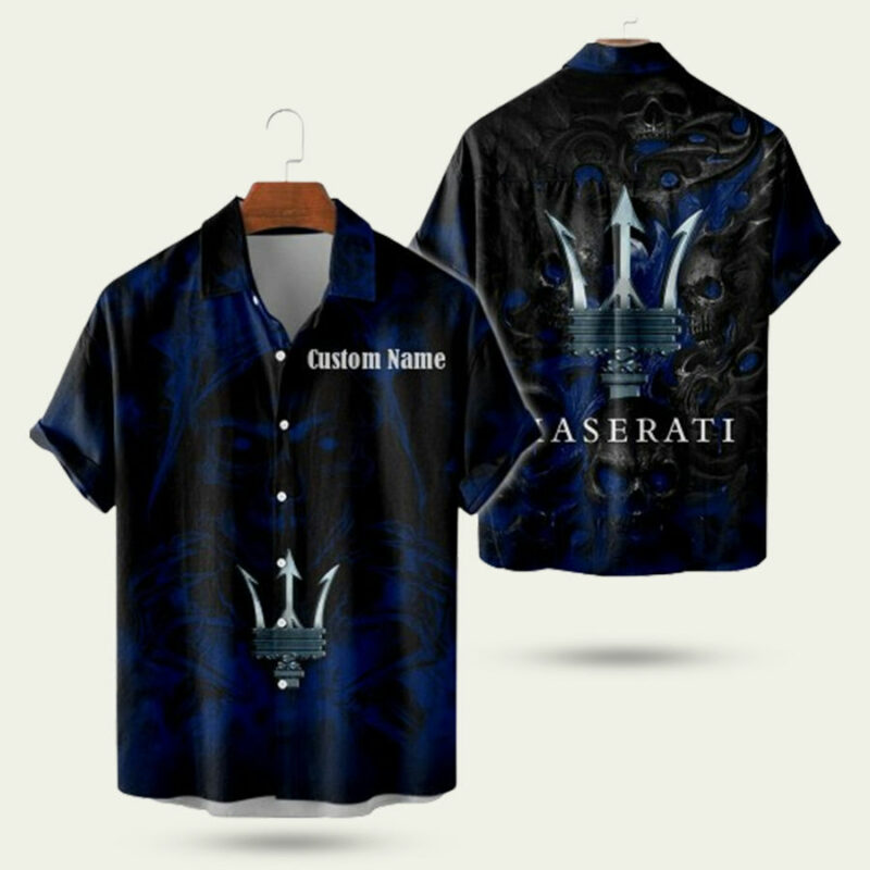 PERSONALIZED MASERATI GRIM REAPER SKULL HAWAIIAN SHIRT