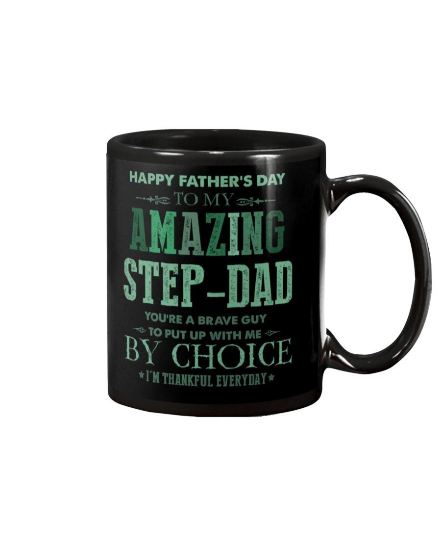 PERSONALIZED TO MY AMAZING STEP-DAD MUG YOU'RE A BRAVE GUY MUG GIFTS FOR HIM, FATHER'S DAY ,BIRTHDAY, ANNIVERSARY CUSTOMIZED NAME CERAMIC COFFEE MUG 11-15 OZ