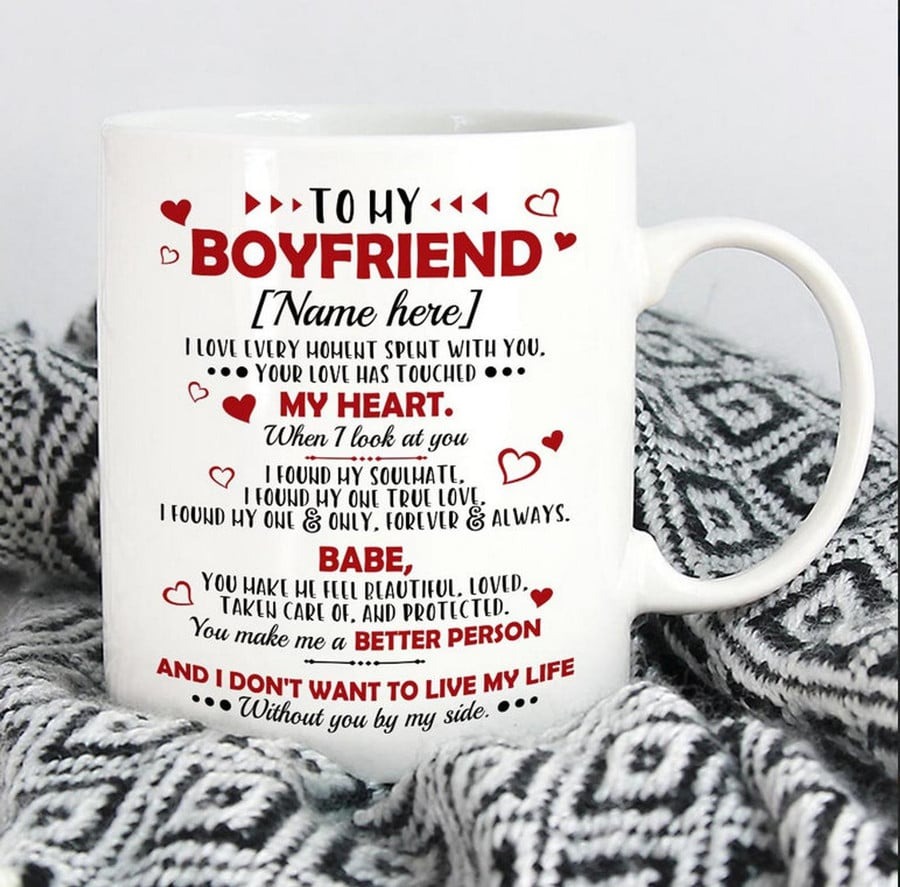 PERSONALIZED TO MY BOYFRIEND I LOVE EVERY MOMENT SPENT WITH YOU CERAMIC COFFEE MUG, CUSTOMIZABLE MUG GIFTS FOR COUPLE HUSBAND WIFE MUG