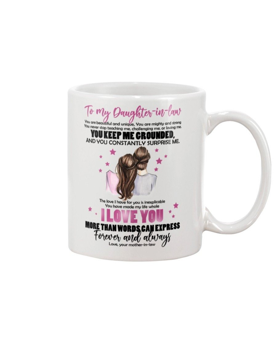 PERSONALIZED TO MY DAUGHTER-IN-LAW MUG I LOVE YOU MORE THAN WORDS CAN EXPRESS FOREVER AND ALWAYS BEST GIFTS COFFEE MUG TEA MUG