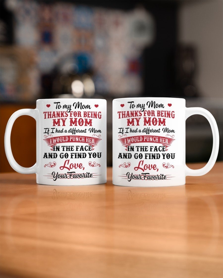 PERSONALIZED TO MY MOM THANKS FOR BEING MY MOM MUG GIFTS FOR MOM, HER, MOTHER'S DAY ,BIRTHDAY, ANNIVERSARY CUSTOMIZED NAME CERAMIC CHANGING COLOR MUG 11-15 OZ