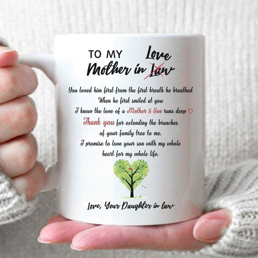 PERSONALIZED TO MY MOTHER IN LOVE MUG GIFTS FOR HER, MOTHER'S DAY ,BIRTHDAY, ANNIVERSARY CUSTOMIZED NAME CERAMIC COFFEE 11-15 OZ