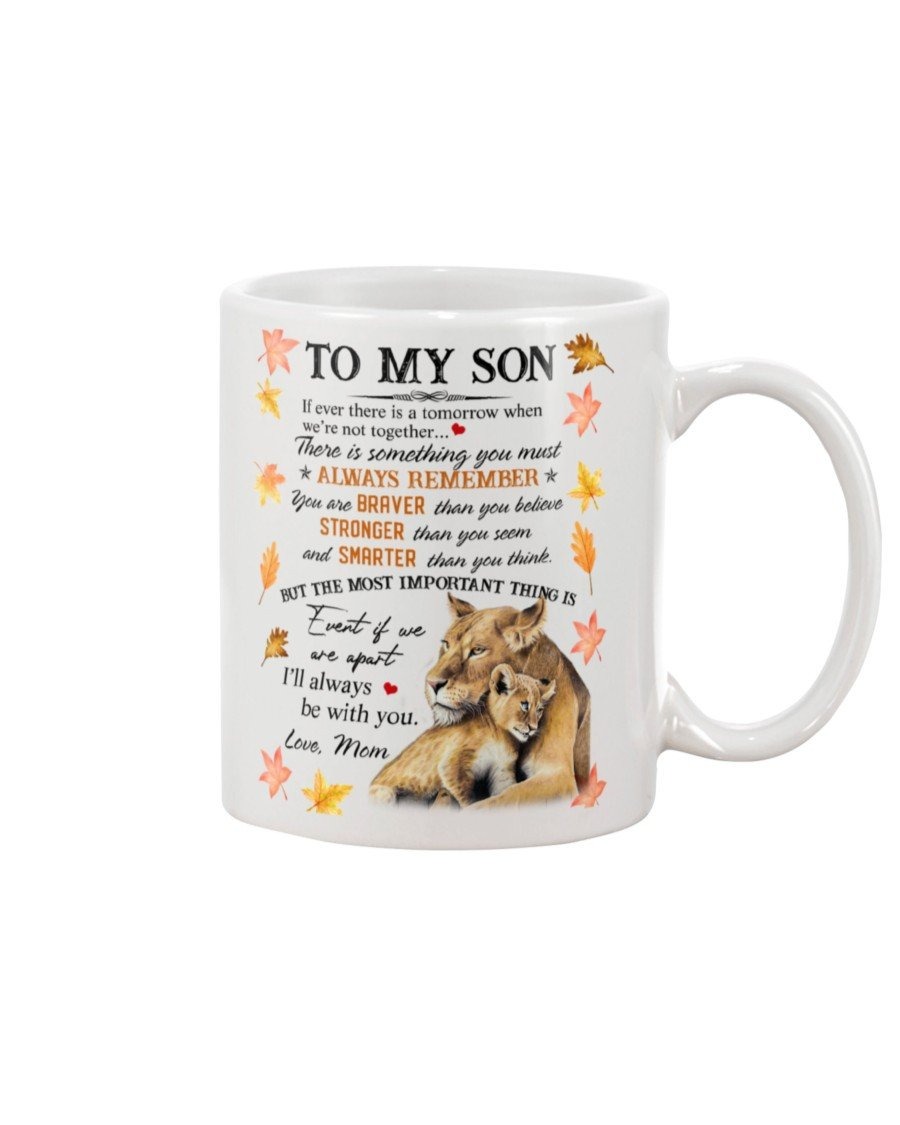 PERSONALIZED TO MY SON MUG LION THE MOST IMPORTANT THING IS EVENT IF WE ARE APART I'LL ALWAYS BE WITH YOU PERFECT GIFTS FOR CHRISTMAS BIRTHDAY GRADUATION COFFEE MUG TEA MUG