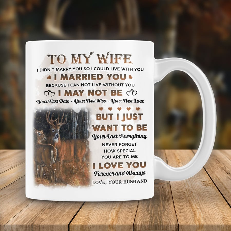 PERSONALIZED TO MY WIFE NEVER FORGER HOW SPECIAL YOU ARE TO ME MUG GIF FOR WIFE FROM HUSBAND HUNTING LOVERS ON VALENTINE'S DAY