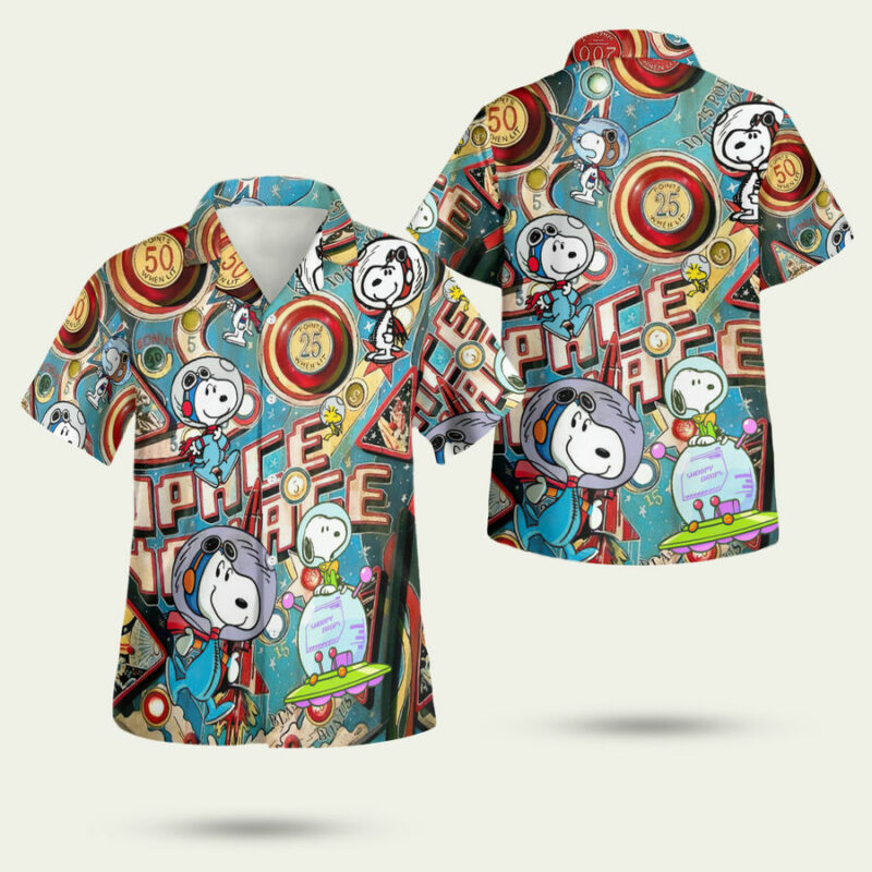 PI LL SNOOPY VINTAGE SUMMER HAWAIIAN SHIRT