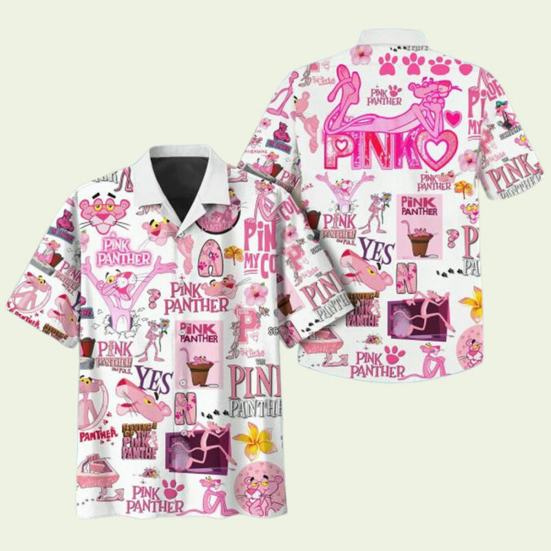 PINK PANTHER CARTOON MOVIES HAWAIIAN SHIRT