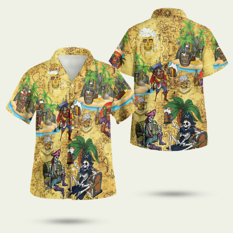 PIRATES OF THE CARIBBEAN CARTOON HAWAIIAN SHIRT