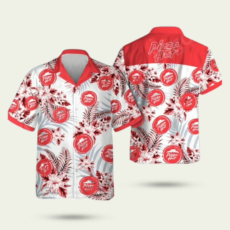 PIZZA HUT LOGO TROPICAL HAWAIIAN SHIRT