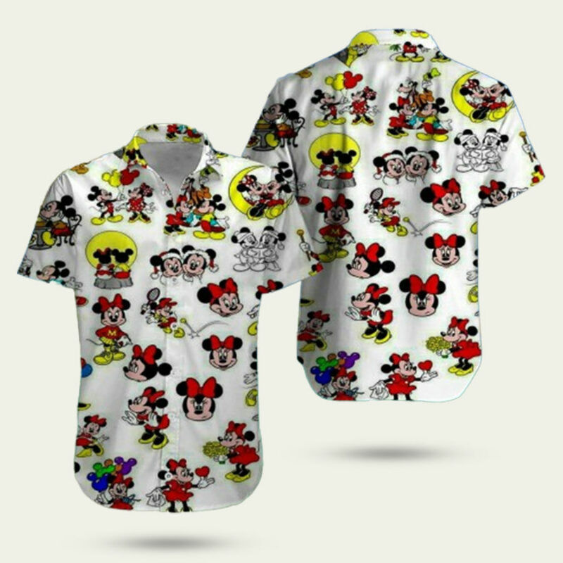 PLAY TENNIS DISNEY MICKEY MOUSE FLORAL HAWAIIAN SHIRT