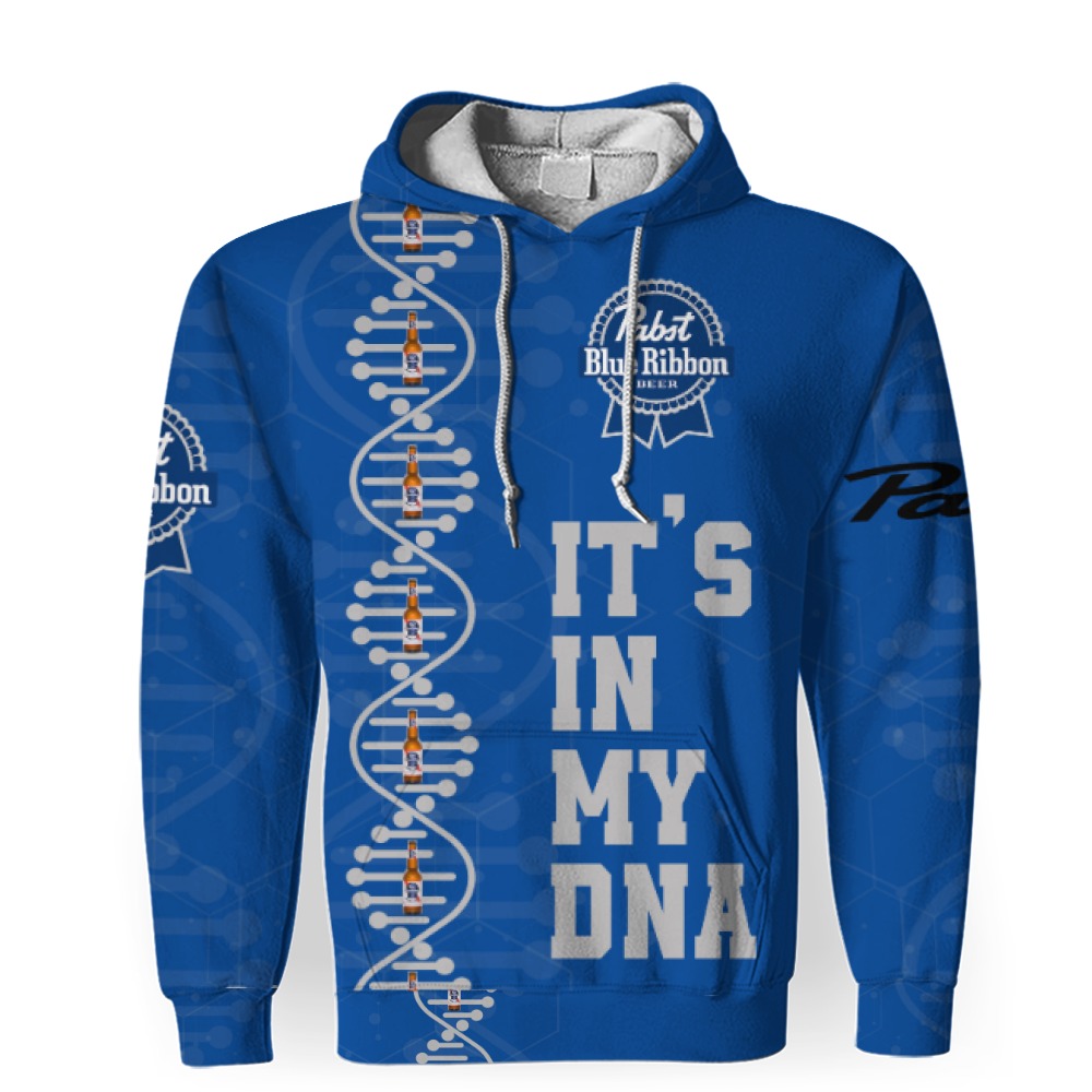 Pabst Blue Ribbon Beers It's In My DNA-3D Unisex Hoodie