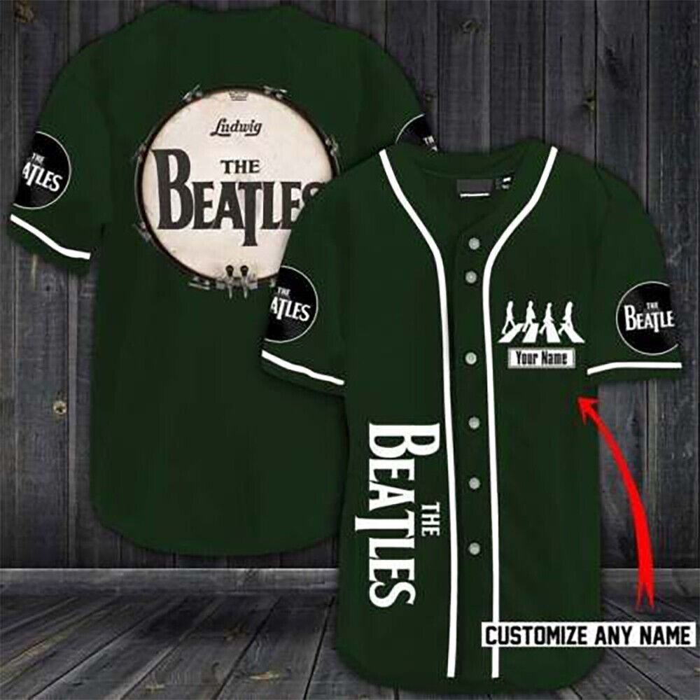 Personalize The Beatles Rock Band Baseball Jersey Print Shirt Men Women S-5XL