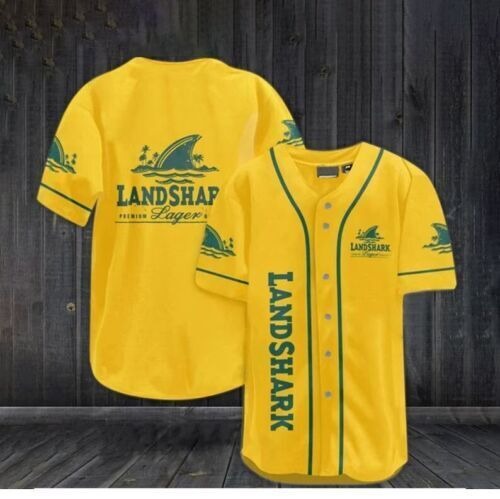 Personalized Yellow Landshark Beer Baseball Jersey Shirt