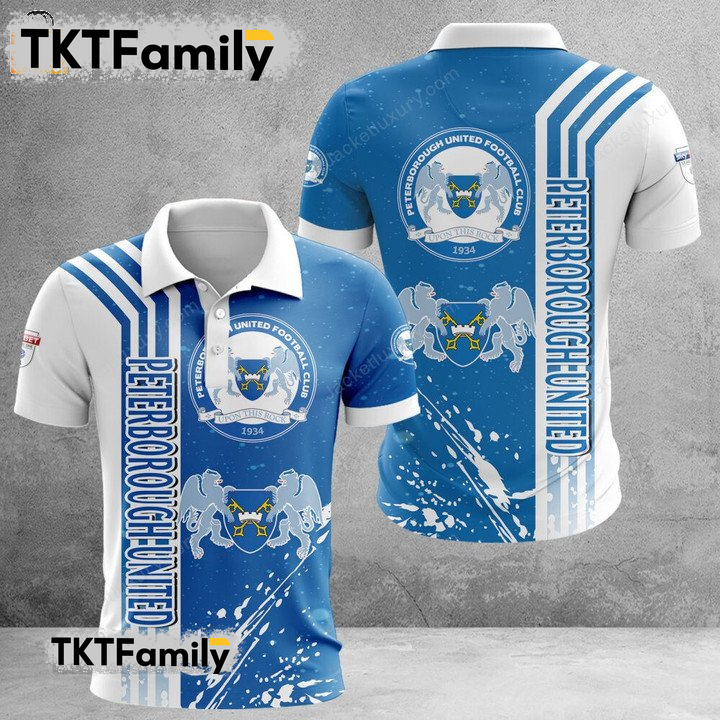 Peterborough United F.C 3D Polo Shirt TKT Familys