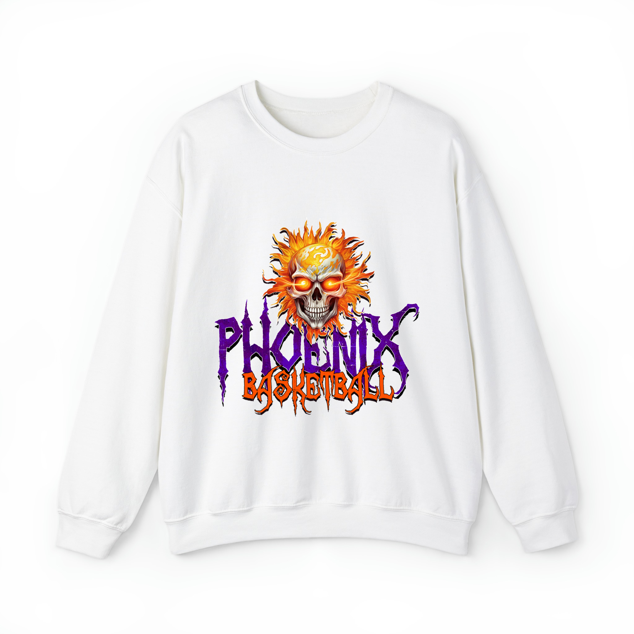 Phoenix Basketball Halloween Unisex Sweatshirt- White