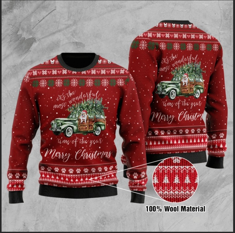 Pitbull â Itâs The Most Wonderful Time Ugly Christmas Sweater