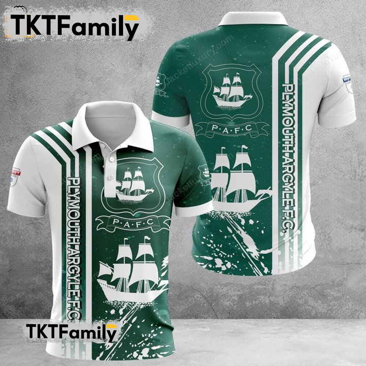 Plymouth Argyle F.C 3D Polo Shirt TKT Familys