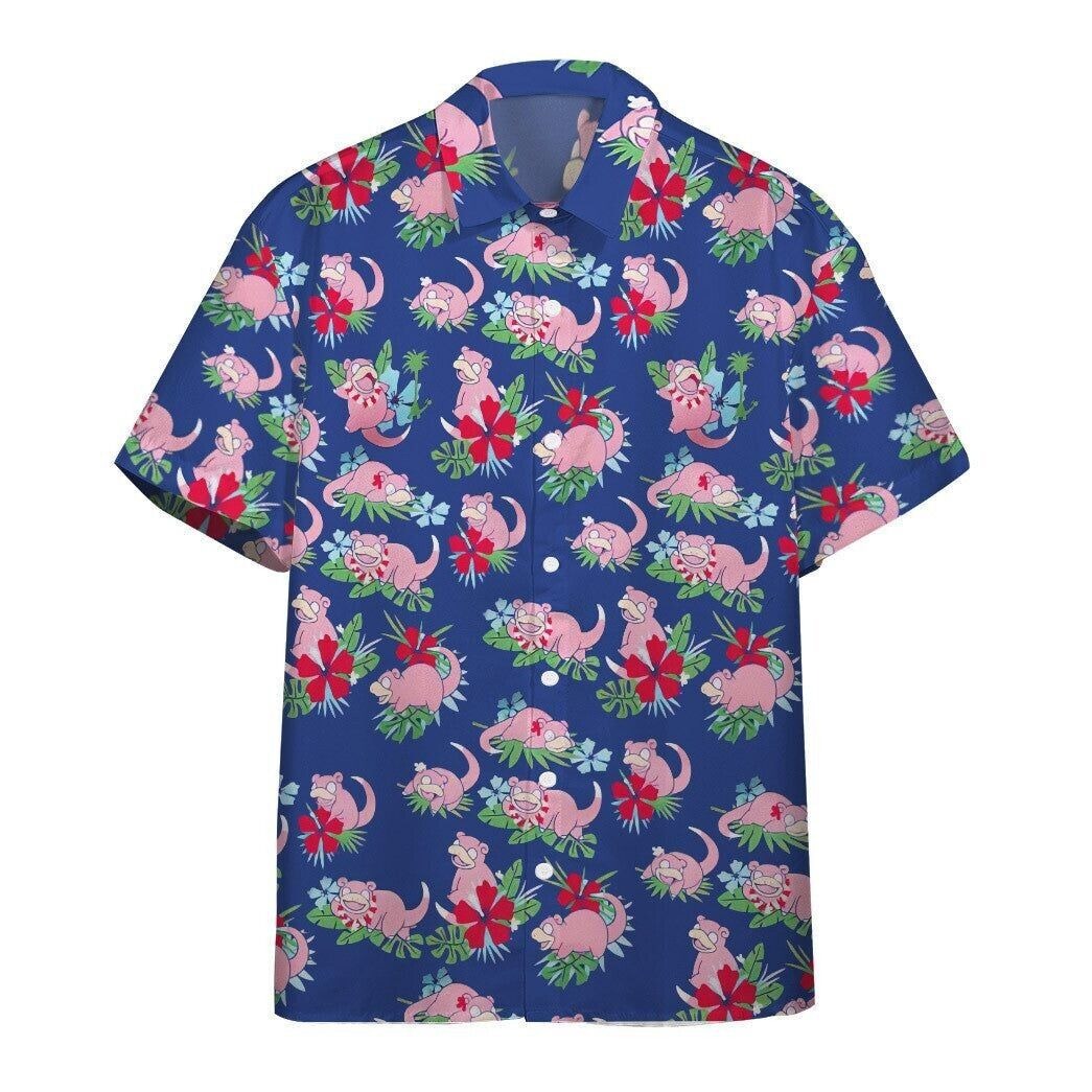 Pokemom Slowpoke Trendy Hawaiian Shirt, Beach Shirt For Family, S-5XL US Size