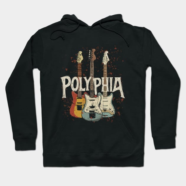 Polyphia Band Vintage Electric Guitars Collection Hoodie