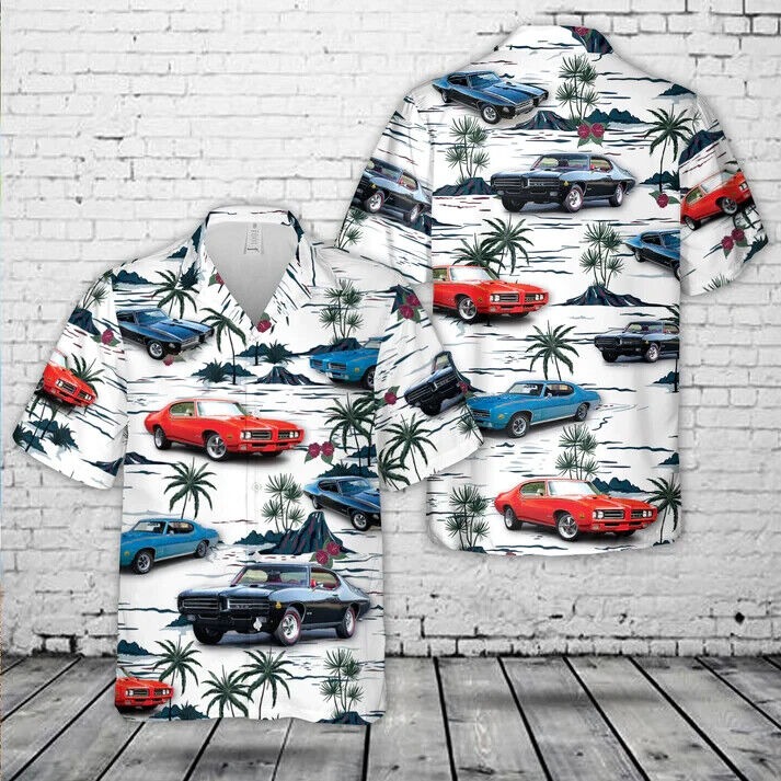 Pontiac GTO 1969 Hawaiian Shirt, Beach Shirt, Gift For Men, S-5XL US Size