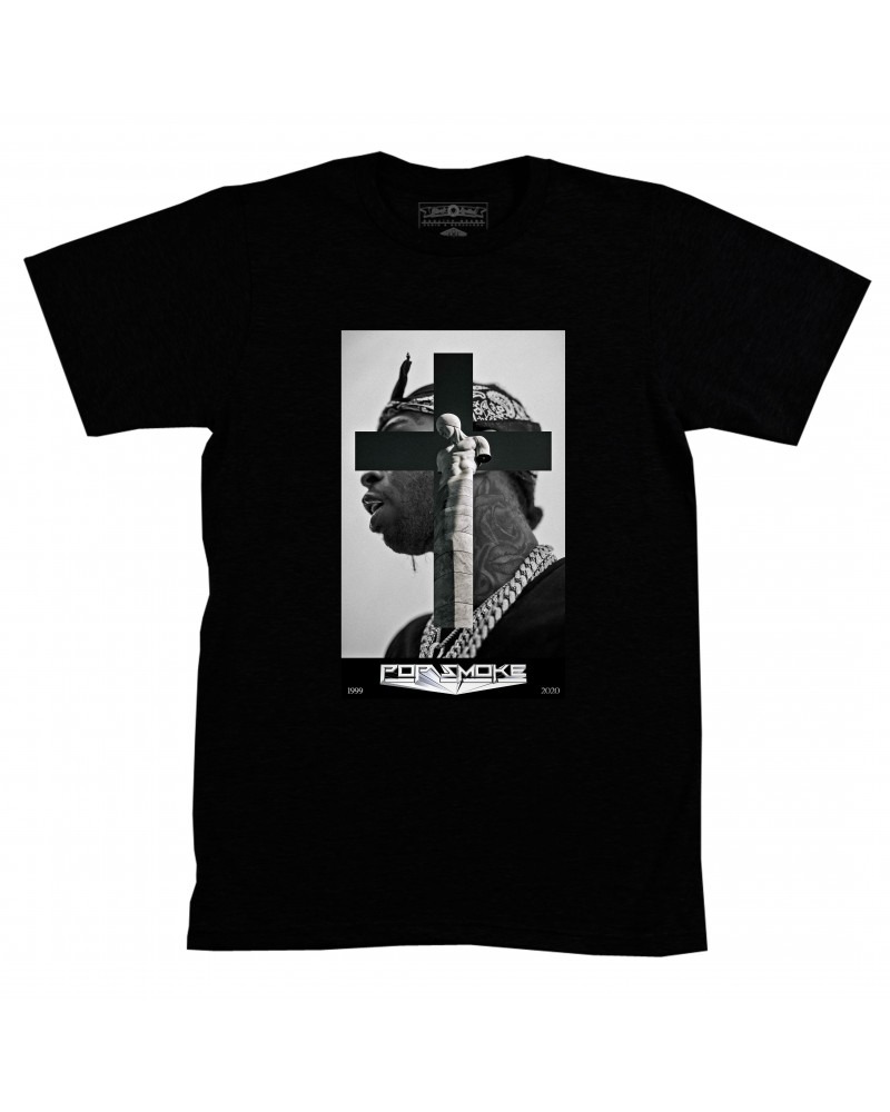 Pop Smoke Cross Tee - Black